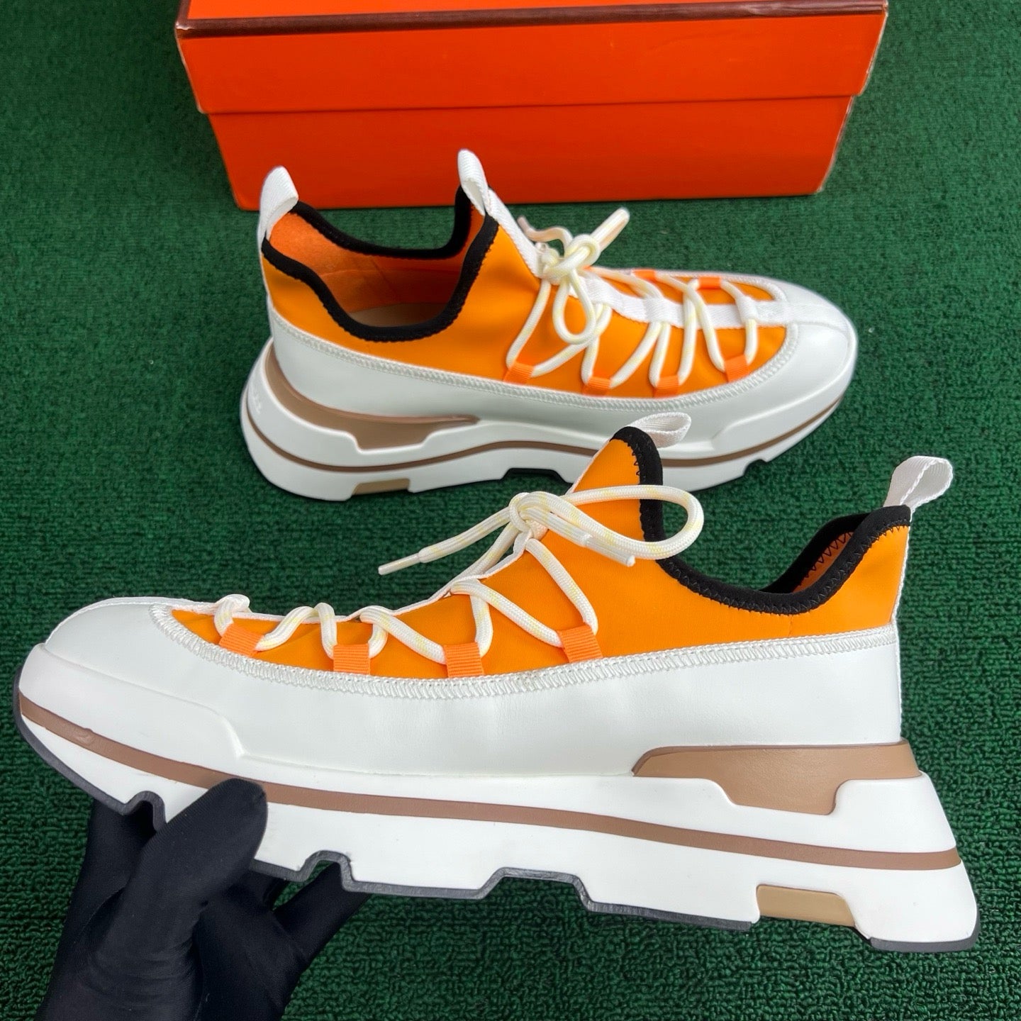 Hermes Moove Sneaker "Orange-White"