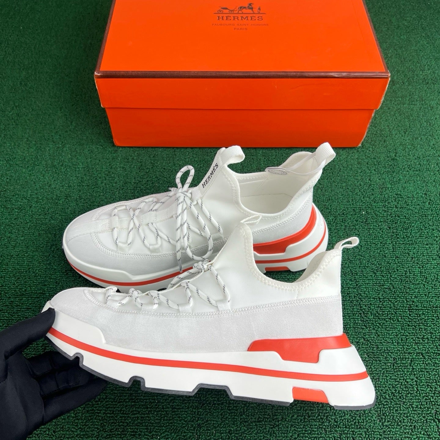 Hermes Moove Sneaker "White-Orange"
