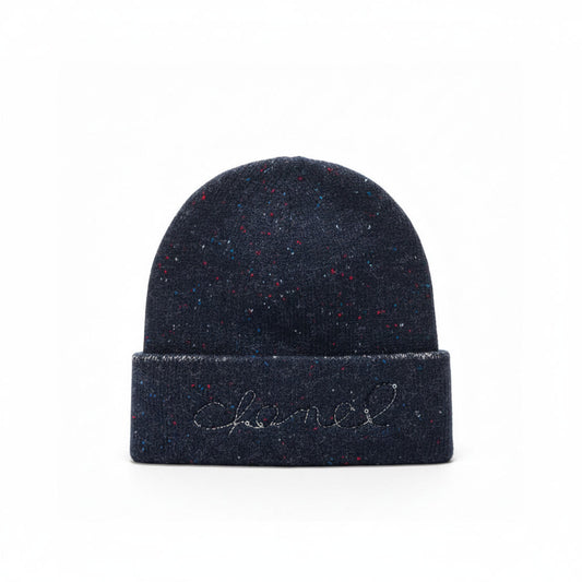 Chanel Wool Beanie "Navy Blue"