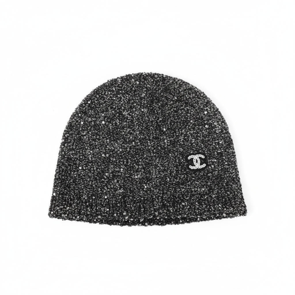 Chanel Beanie "Silver Glitter"