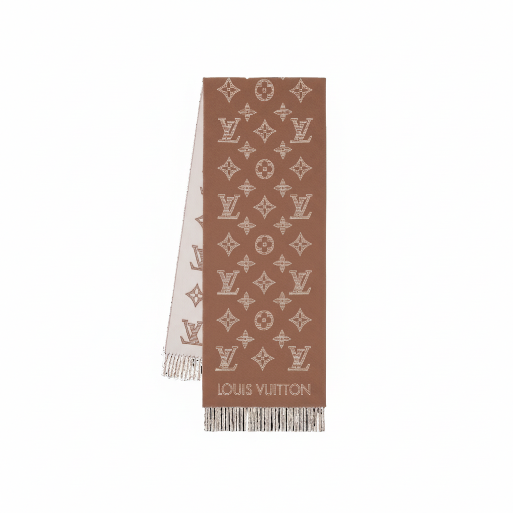 Louis Vuitton Monogram Shadow Scarf "Beige"