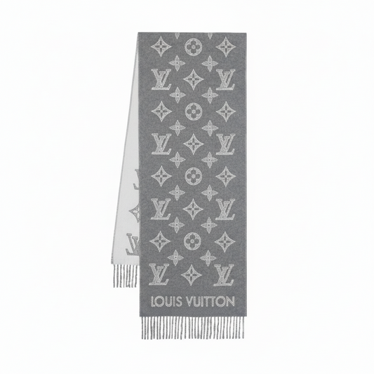 Louis Vuitton Monogram Shadow Scarf "Grey"