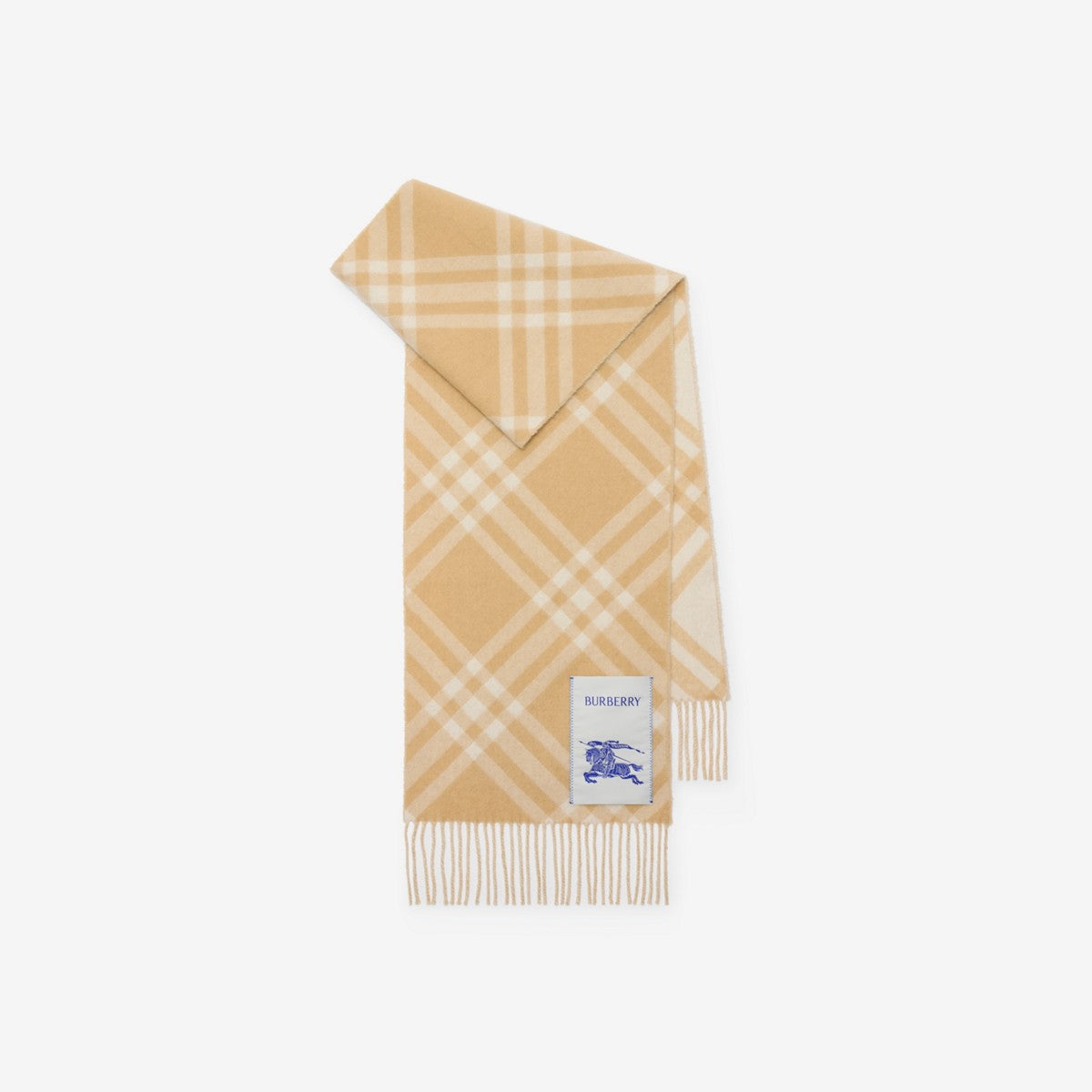 Burberry Check Cashmere Scarf "Beige-Cream"
