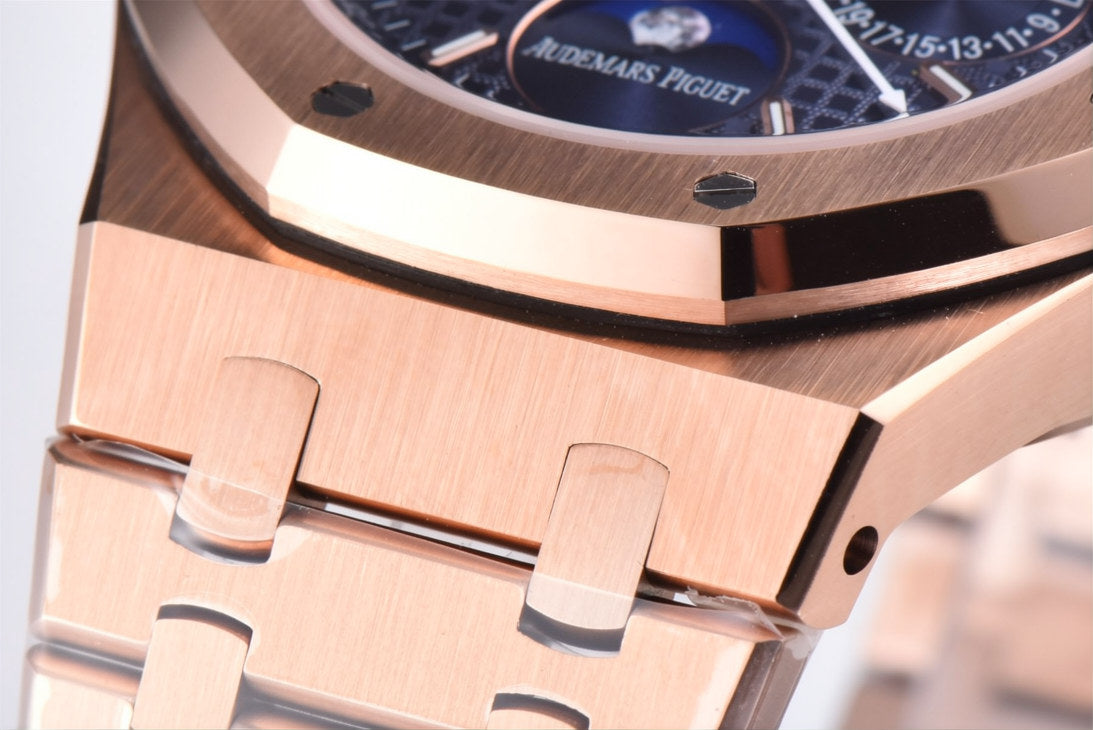 Audemars Piguet Royal Oak 41mm Perpetual Calendar Rose Gold Blue Dial