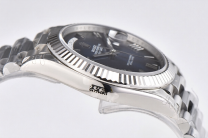 Rolex Day Date 40mm President Bracelet Blue Ombre Roman Dial