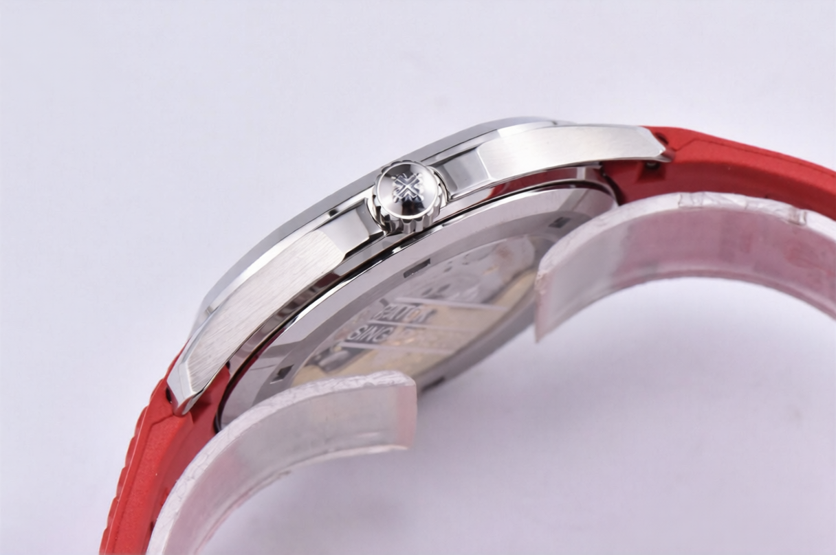 Patek Philippe Aquanaut 40mm Singapore Red Rubber Strap Grey Dial