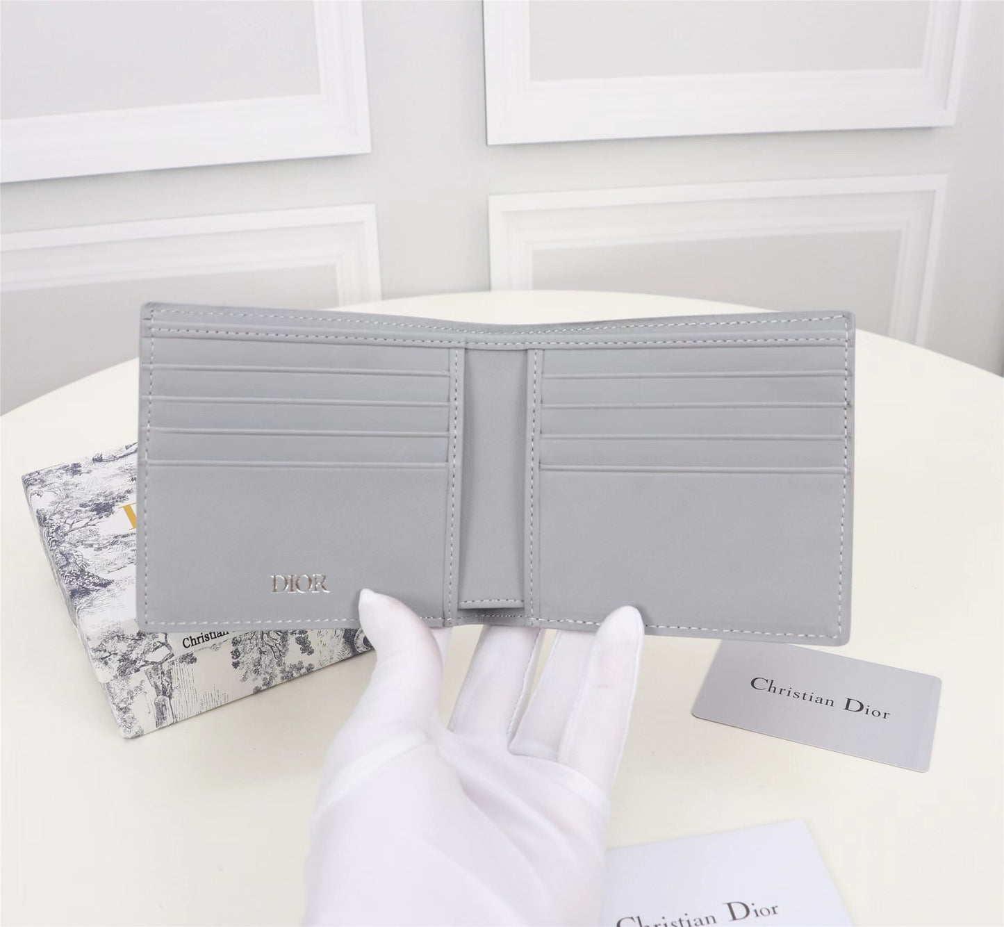 Dior CD Diamonds Wallet “Grey”