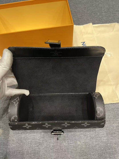 Louis Vuitton 3 Watch Case Monogram Eclipse
