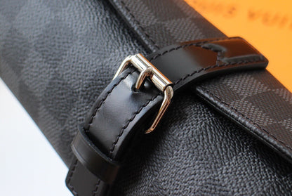 Louis Vuitton 3 Watch Case Damier Graphite Canvas