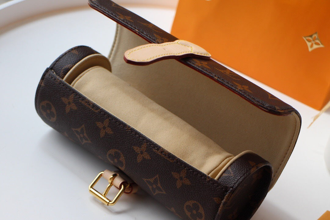 Louis Vuitton 3 Watch Case Monogram Canvas