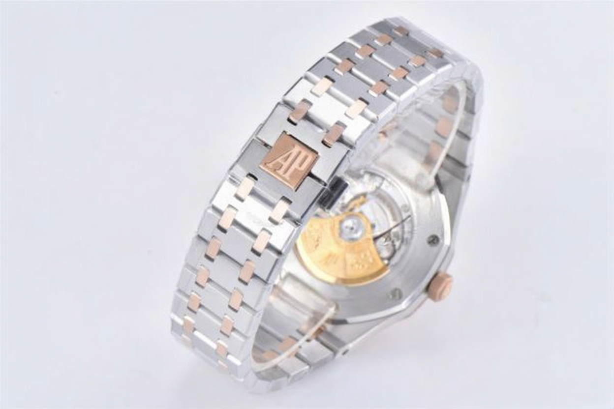 Audemars Piguet Royal Oak 41mm Rose Gold and Steel White Dial
