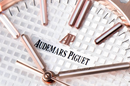 Audemars Piguet Royal Oak 41mm Rose Gold and Steel White Dial