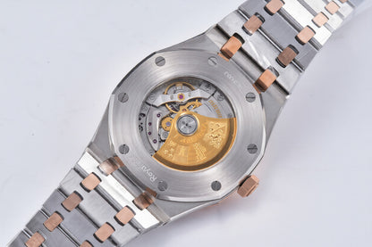 Audemars Piguet Royal Oak 41mm Rose Gold and Steel White Dial