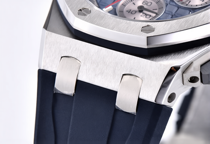 Audemars Piguet Royal Oak Offshore Diver 43mm Blue Strap Blue-Silver Dial