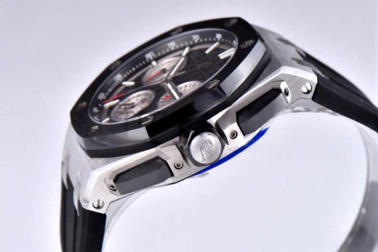 Audemars Piguet Royal Oak Offshore Diver 43mm Black Strap Black-Silver Dial