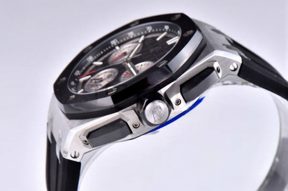 Audemars Piguet Royal Oak Offshore Diver 43mm Black Strap Black-Silver Dial