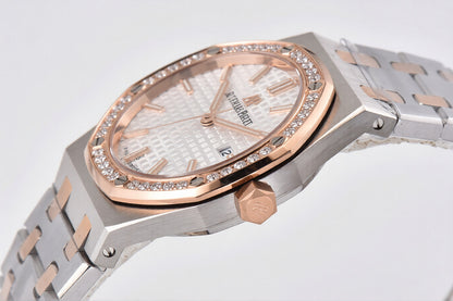 Audemars Piguet Royal Oak 33mm Rose Gold White Dial