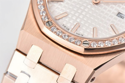 Audemars Piguet Royal Oak 33mm Rose Gold White Dial