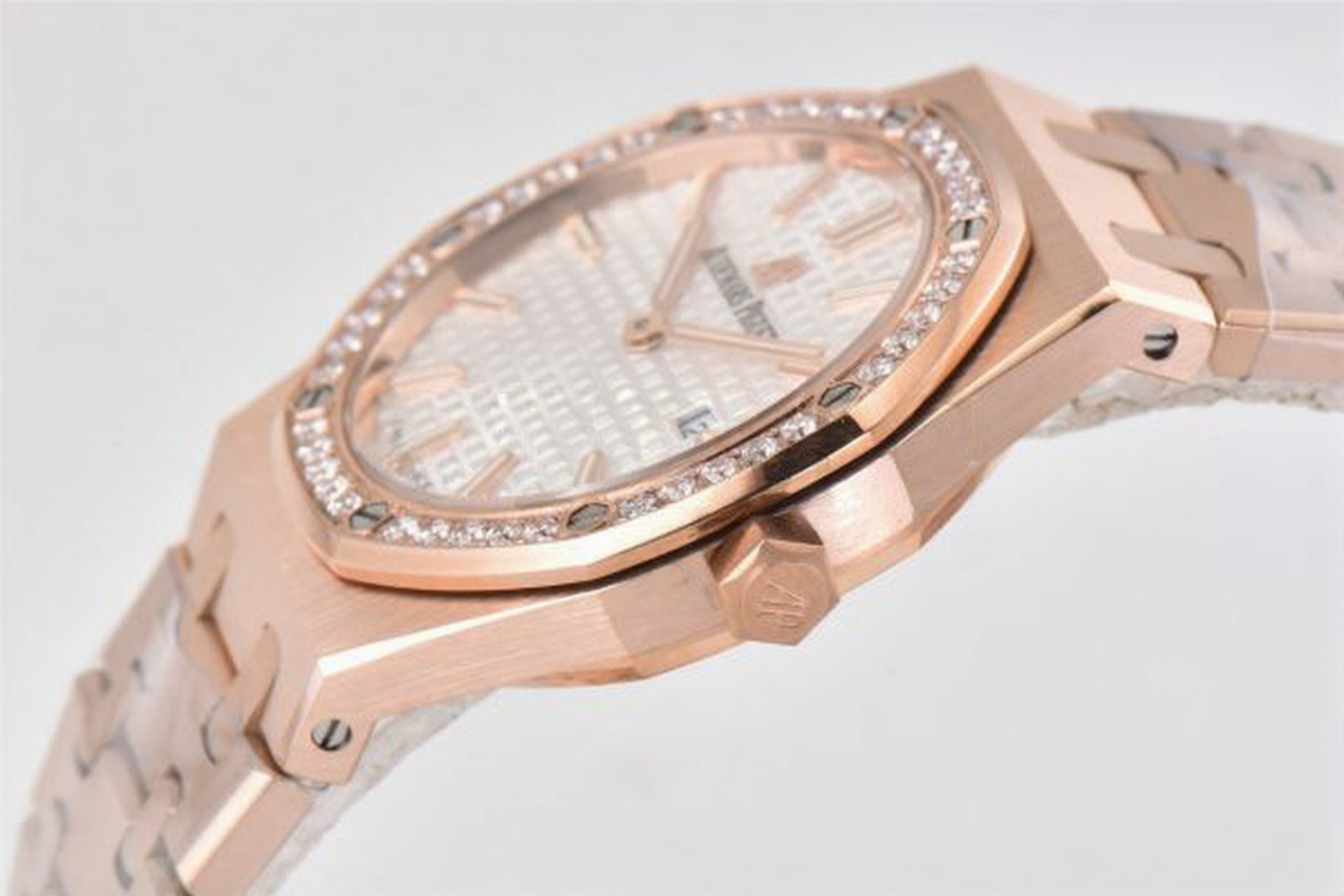 Audemars Piguet Royal Oak 33mm Rose Gold White Dial
