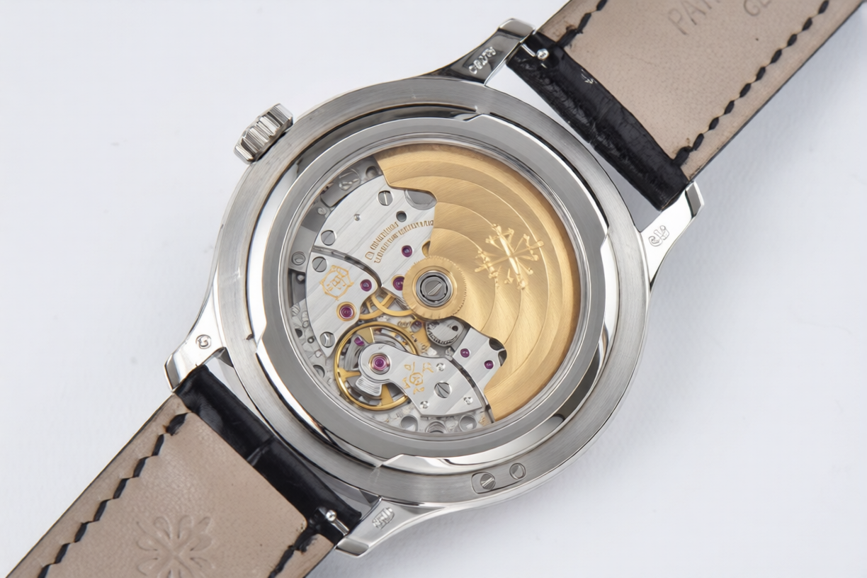 Patek Philippe Calatrava 39mm Black Leather Black Dial
