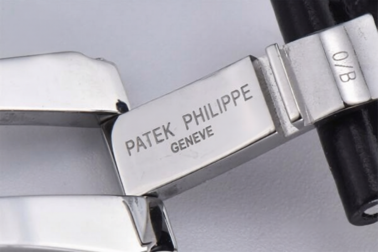 Patek Philippe Nautilus 41mm Black Leather Grey Dial
