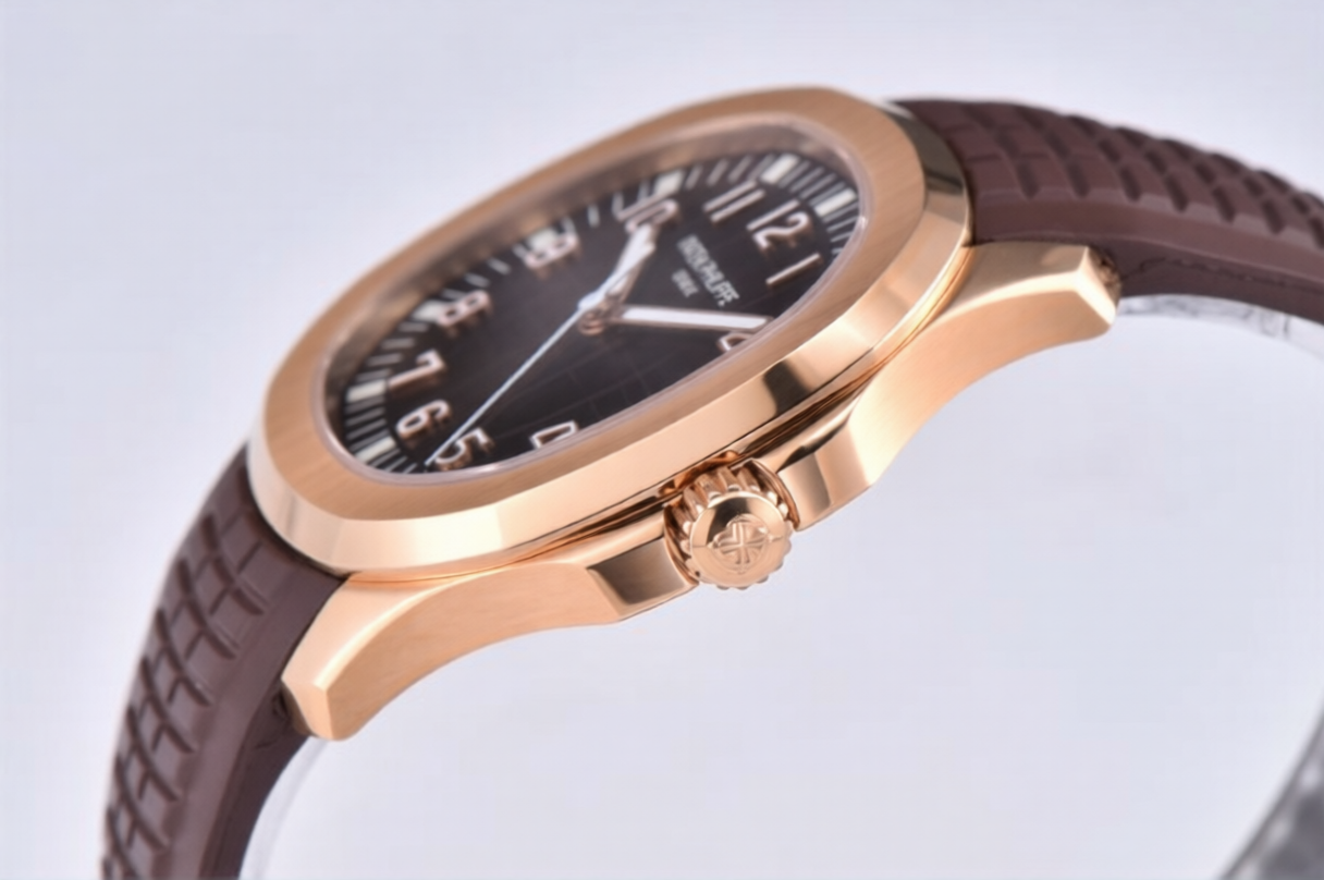 Patek Philippe Aquanaut 40mm Rose Gold Brown Rubber Brown Dial