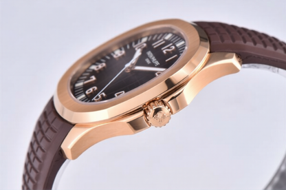 Patek Philippe Aquanaut 40mm Rose Gold Brown Rubber Brown Dial