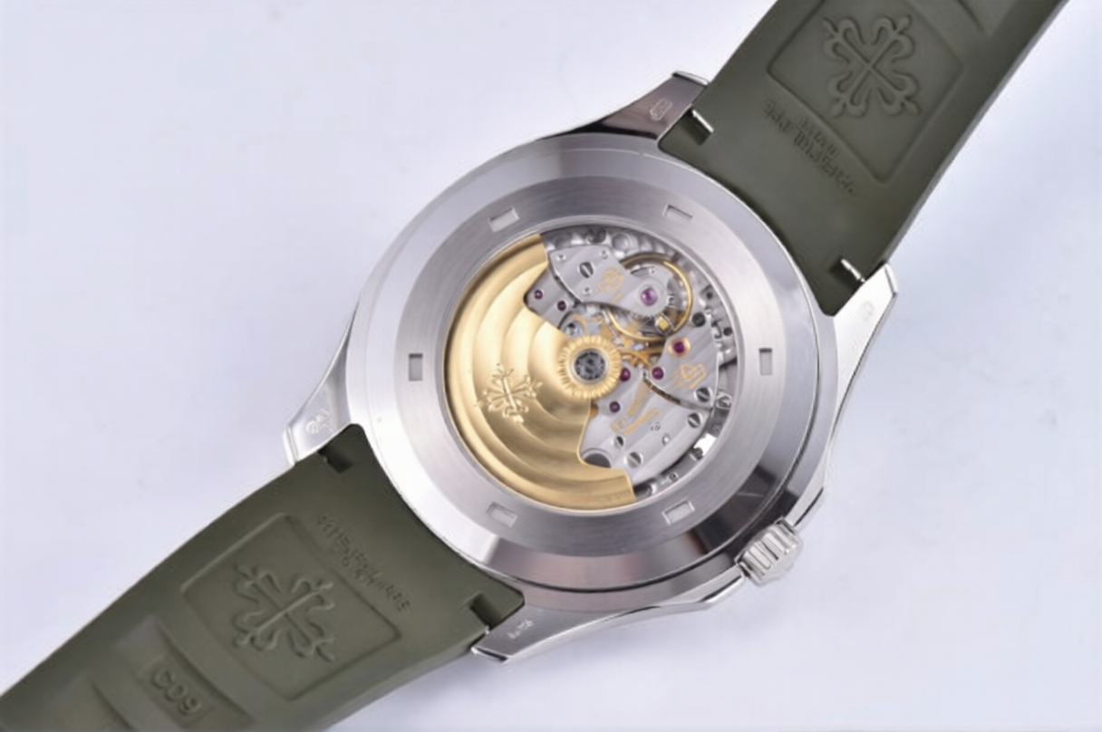 Patek Philippe Aquanaut 42mm Green Rubber Strap Green Dial