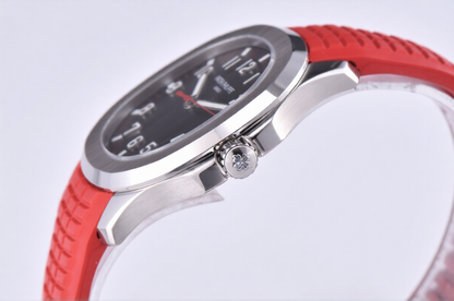 Patek Philippe Aquanaut 40mm Singapore Red Rubber Strap Grey Dial