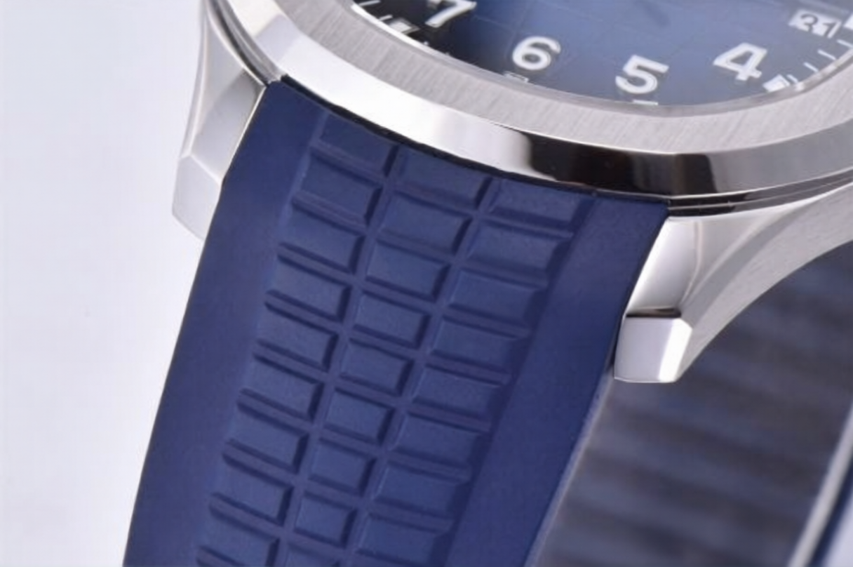 Patek Philippe Aquanaut 42mm Blue Rubber Strap Blue Dial