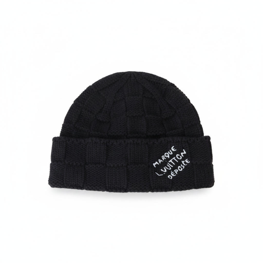 Louis Vuitton Damier Beanie "Black"