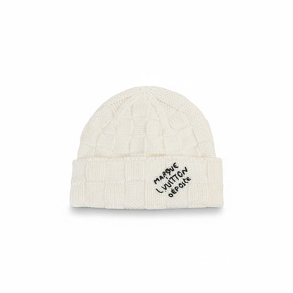 Louis Vuitton Damier Beanie "White"