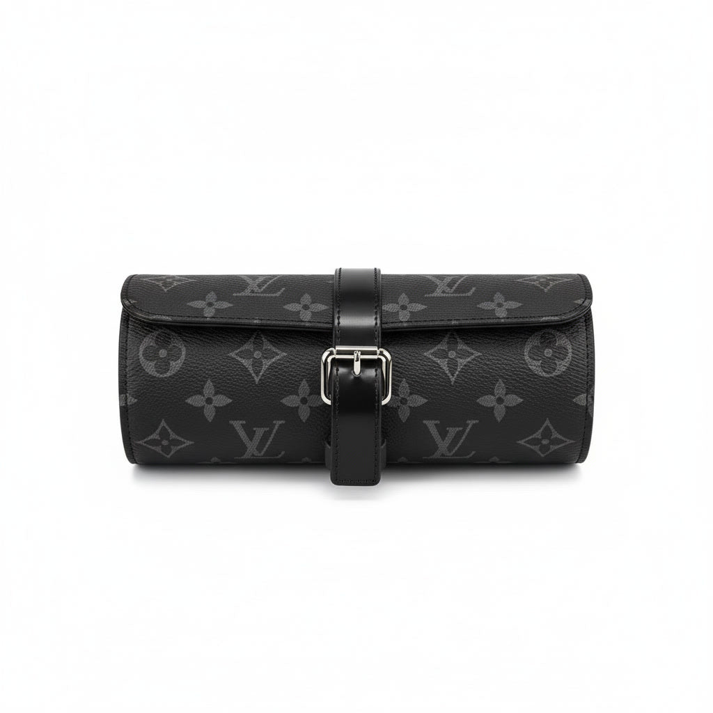Louis Vuitton 3 Watch Case Monogram Eclipse