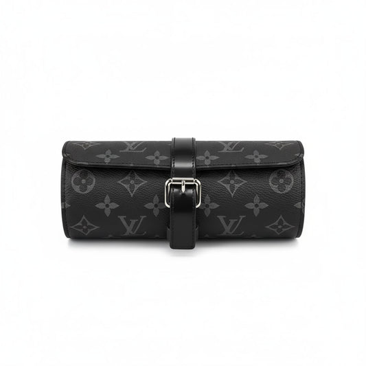 Louis Vuitton 3 Watch Case Monogram Eclipse