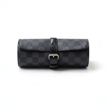 Louis Vuitton 3 Watch Case Damier Graphite Canvas