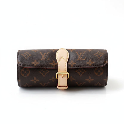 Louis Vuitton 3 Watch Case Monogram Canvas