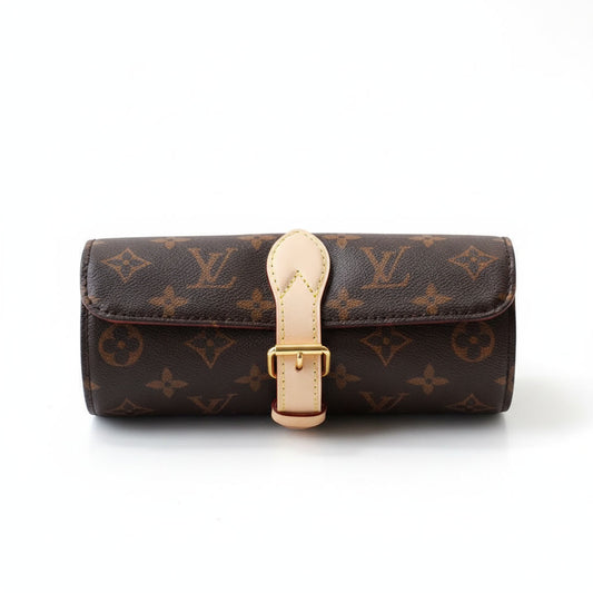Louis Vuitton 3 Watch Case Monogram Canvas