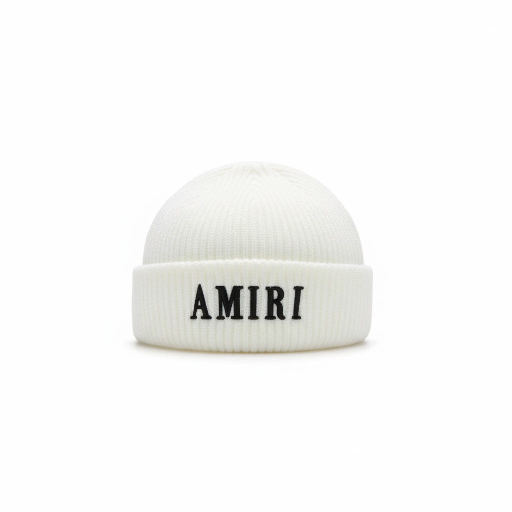 Amiri Wool Beanie "White-Black"
