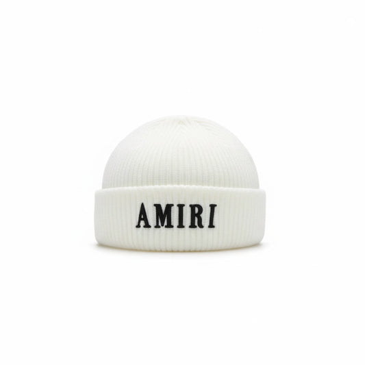 Amiri Wool Beanie "White-Black"