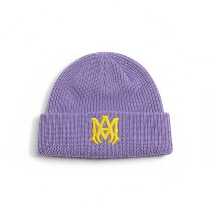 Amiri Wool Beanie "Purple-Yellow"