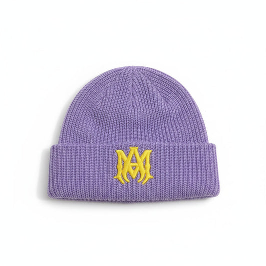 Amiri Wool Beanie "Purple-Yellow"