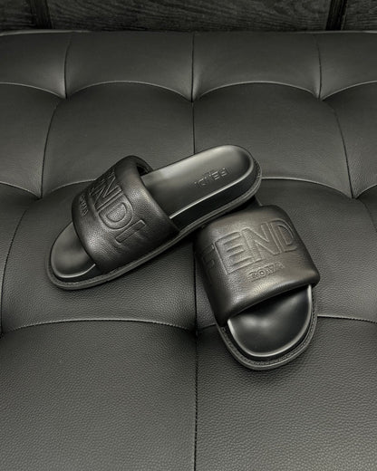 Fendi Roma Slides "Black"