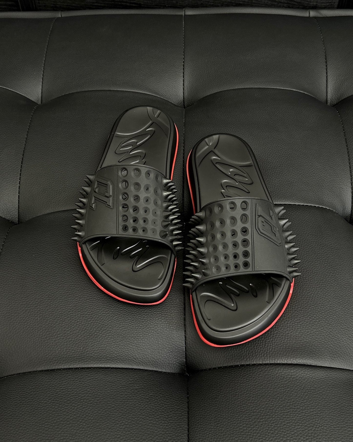Christian Louboutin Take It Easy Slides "Black"