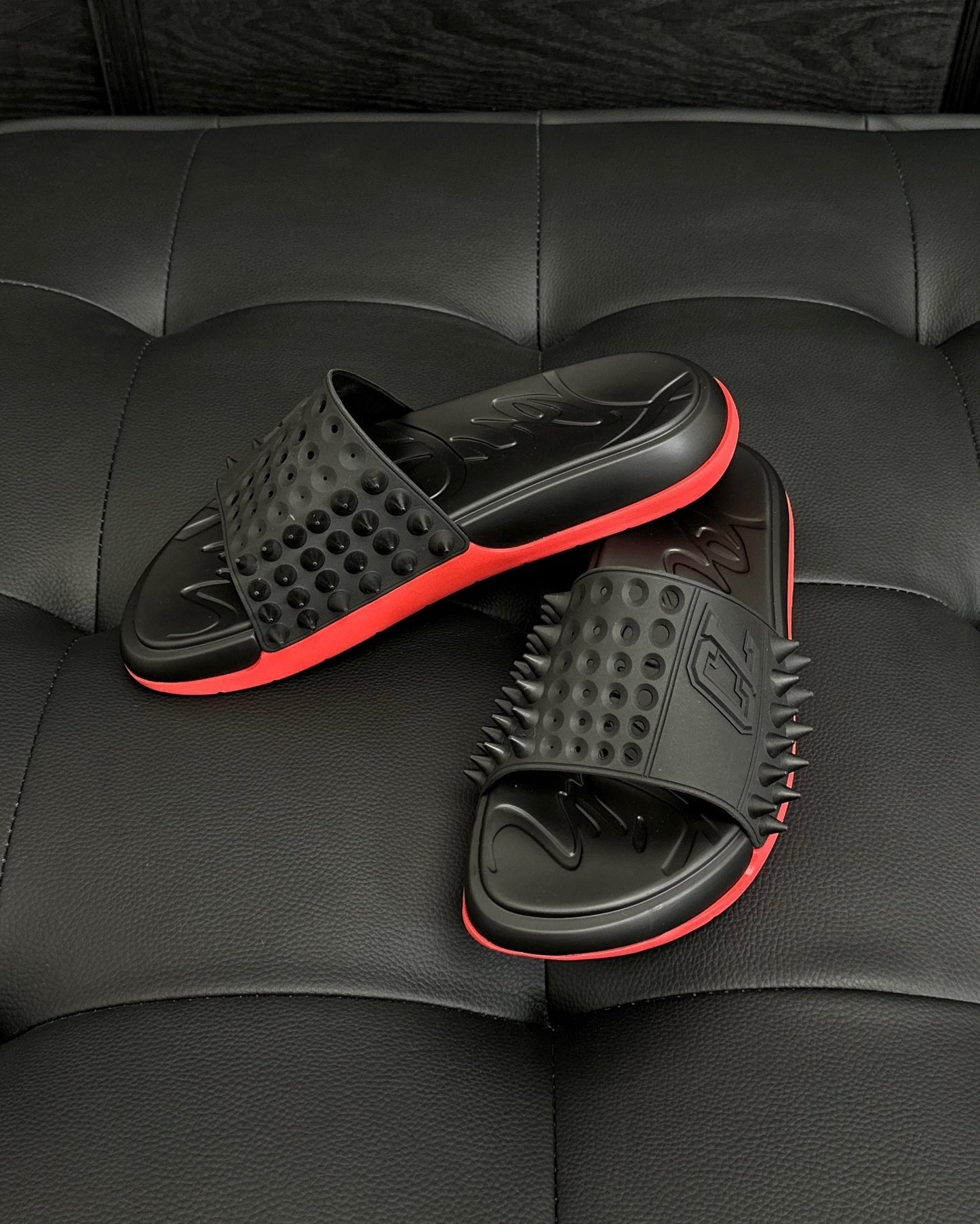 Christian Louboutin Take It Easy Slides "Black"