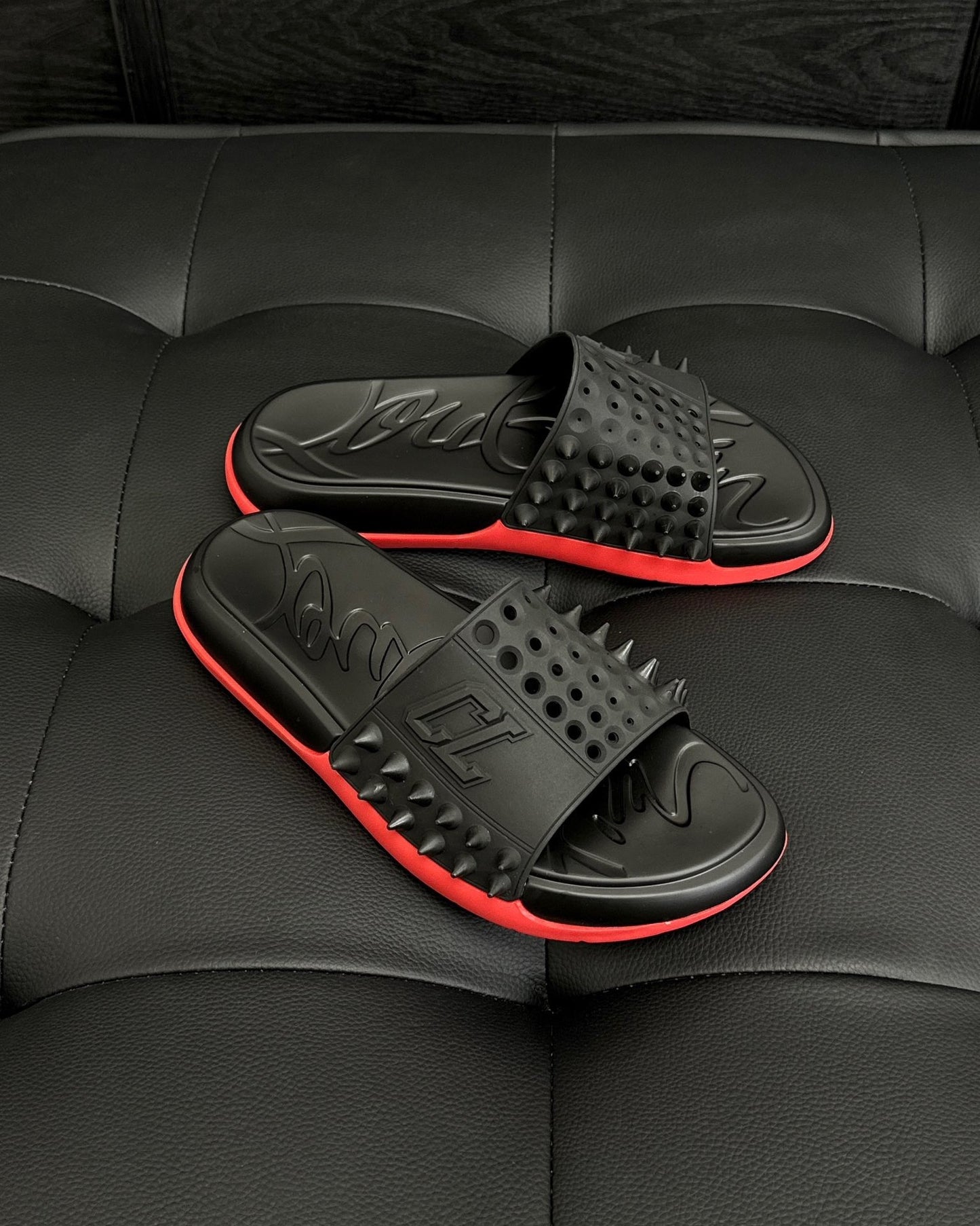 Christian Louboutin Take It Easy Slides "Black"