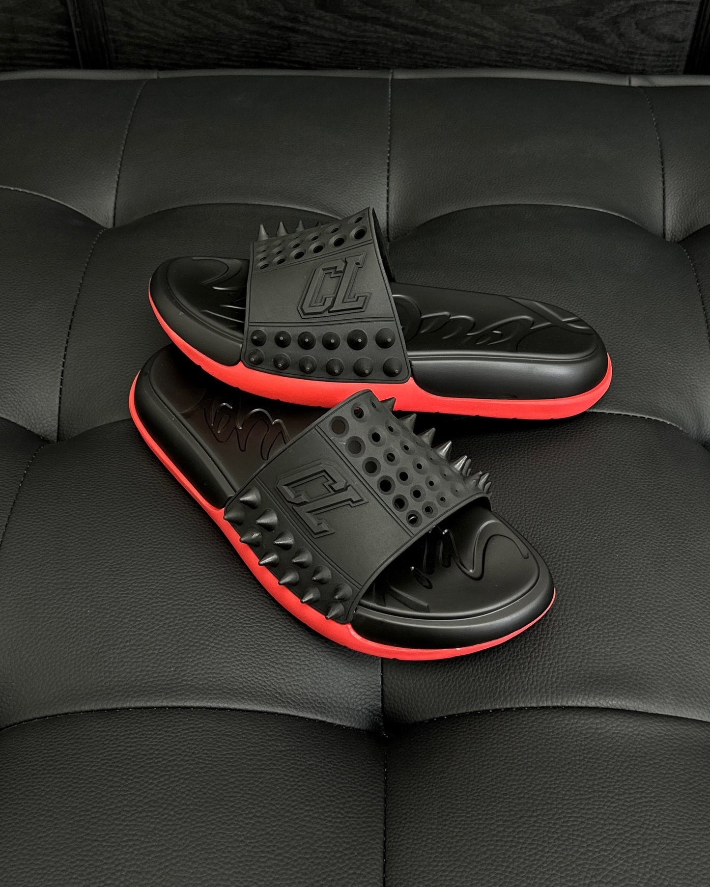 Christian Louboutin Take It Easy Slides "Black"