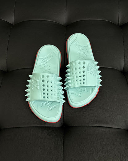 Christian Louboutin Take It Easy Slides "Light Blue"