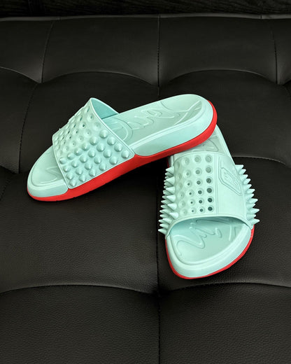 Christian Louboutin Take It Easy Slides "Light Blue"