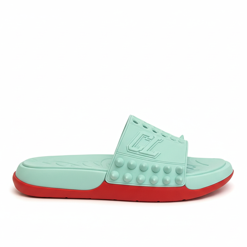 Christian Louboutin Take It Easy Slides "Light Blue"