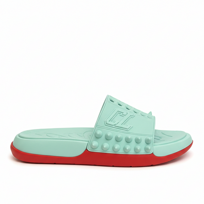 Christian Louboutin Take It Easy Slides "Light Blue"